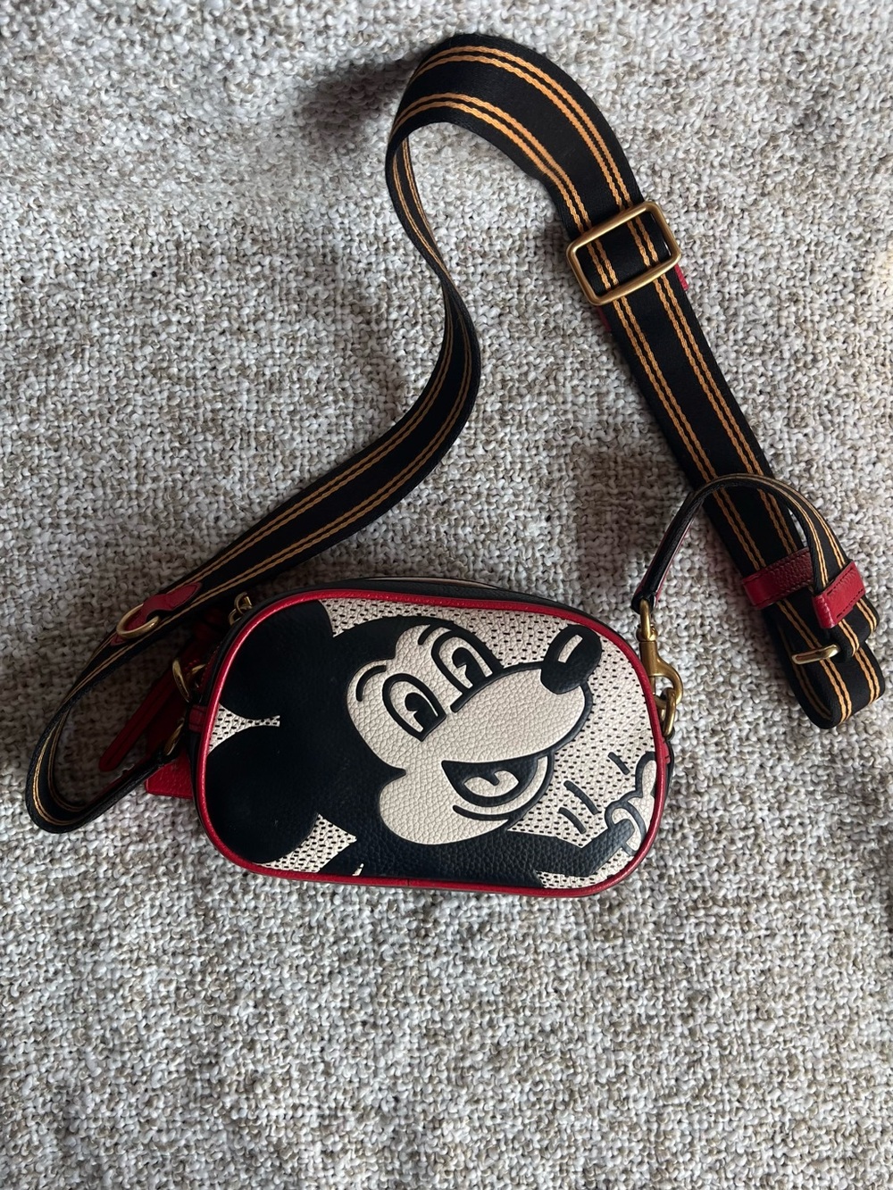 Coach x Disney x Keith Haring Mickey Mouse Badge Camera Bag Crossbody – C1142